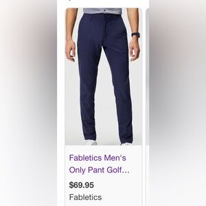 Men’s navy Fabletics golf pants size 34x30 - never worn